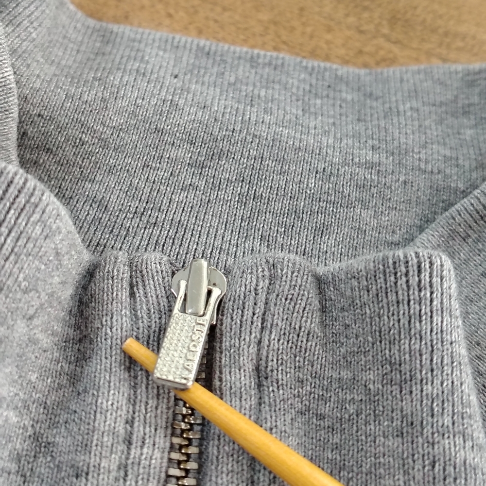 Lacoste Men's Solid Quarter-Zip Interlock Ribbed … - image 7